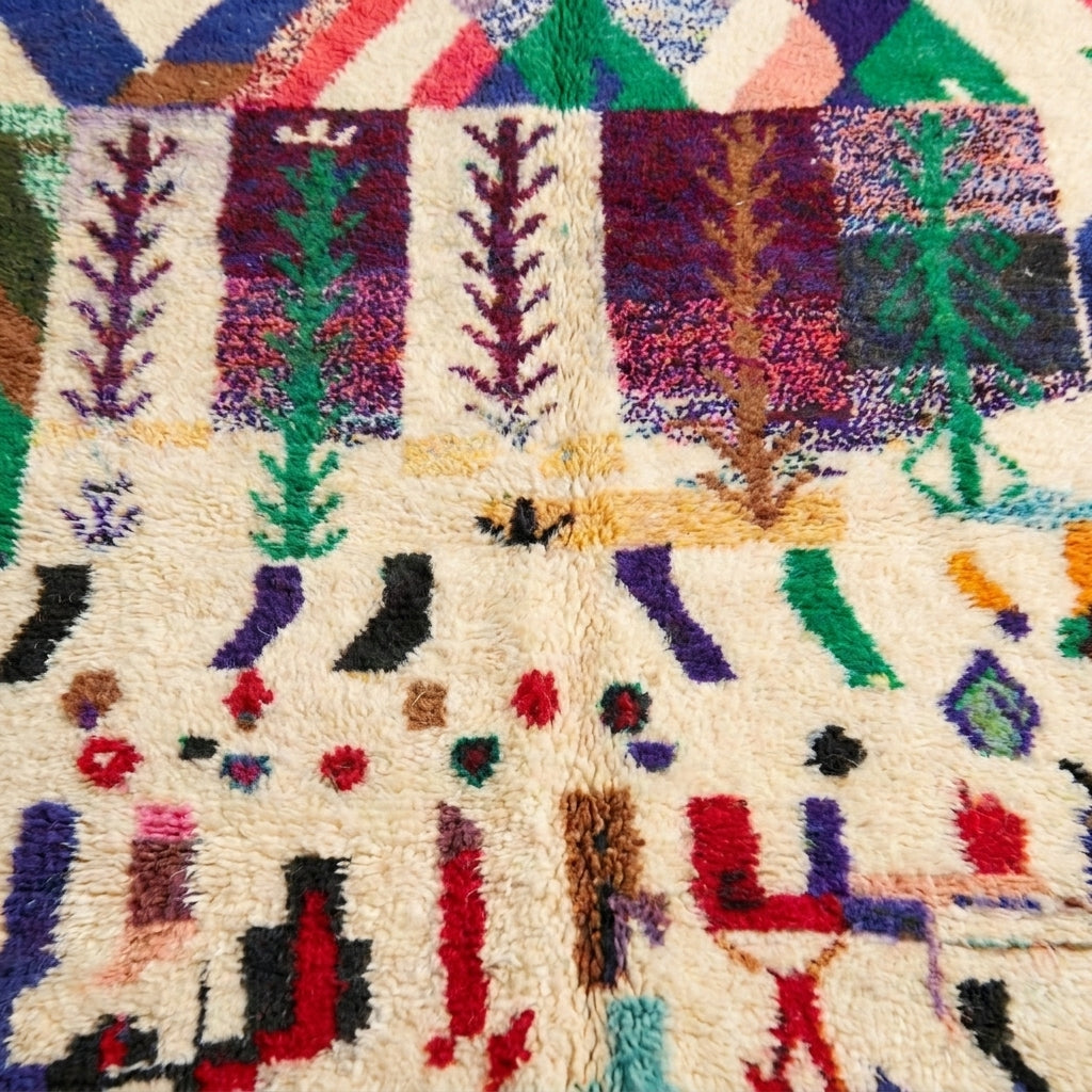 Tribal Canvas Azilal rug — wool pile texture close-up
