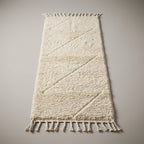 Twilight Path Moroccan Runner Rug - handwoven Berber wool detail