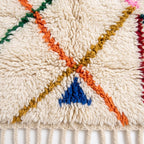 Whisper Lines Azilal rug — wool pile texture close-up