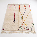 Whisper Lines Azilal rug — full rug on white studio background