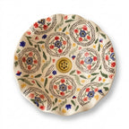 Wildflower Ruffle Moroccan ceramic sink - profile view