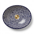 Zellige Knot Oval Moroccan ceramic sink - profile of oval silhouette