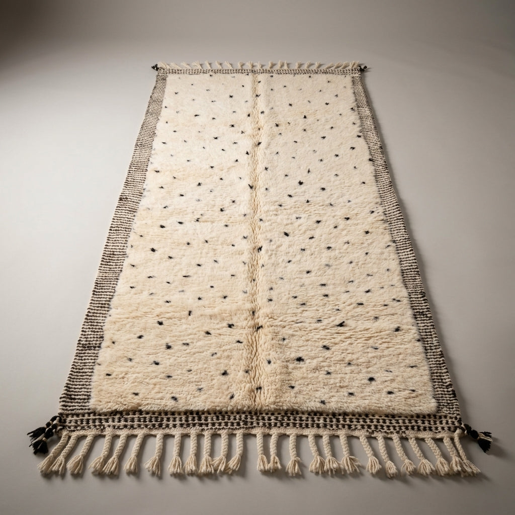 Zellige Path Moroccan Runner Rug - handwoven Berber wool