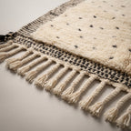Zellige Path Moroccan Runner Rug - handwoven Berber wool detail