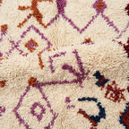 Zigzag Fiesta Azilal rug — wool pile texture close-up