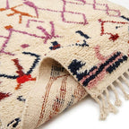 Zigzag Fiesta Azilal rug — rug folded showing wool thickness