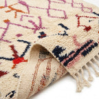 Zigzag Fiesta Azilal rug — rug folded showing wool thickness