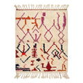 Zigzag Fiesta Azilal rug — full rug on white studio background